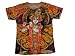 Fluting Krishna Print Womens T-shirt Short Sleeve Meditation Tee Shirts M