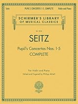 PUPIL'S CONCERTOS NOS. 1-5 COMPLETE VIOLIN AND PIANO (Schirmer's Library of Musical Classics)