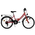 KINDERFAHRRAD 20 ZOLL "KREATIV" 5 GANG-SCHALTUNG DYNAMO KINDERRAD M�DCHENRAD FARBE: ROT