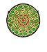 20H X 20W Knotwork Trance Medallion Stained Glass Window