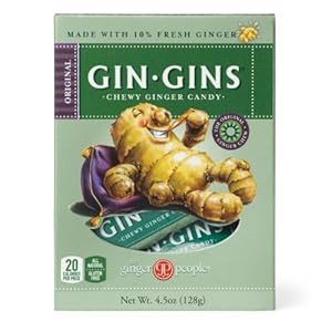 Gin-Gins Original Chewy Ginger Candy 4.5 oz (Pack of 3)