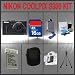 Nikon Coolpix P300 Digital Camera + Huge Accessories Package Including 16GB SDHC Memory Card + EN-EL12 Extra Replacement Li-ion Battery Pack + Hi-Speed SD Card Reader + Carrying Case + Table Top Tripod + Lens Cleaning Kit + LCD Screen Protectors Kit