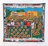 Sunflower's Quilting Bee At Arles (Litho Art Print Poster By Faith Ringgold, 28.5  x 28.5 