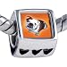 bulldog36 - Brown White Bulldog Beads Pandora Bead Bracelet Compatible