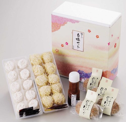 梅の花　白梅（とうふしゅうまい１箱、蓮根饅頭１箱、豆腐ハンバーグ4個、久留米ソース1本