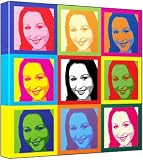 Amanda Jane Fleming - Pop Art Print (3-Tone; Andy Warhol's Che Guevara Style) 30 x 30 x 2 cm Medium Square Deep Box Canvas