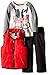 Calvin Klein Baby-Boys Infant Red Puffy Vest with Tee and Pants