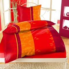 Bettw�sche Mikrofaser Thermofleece 'Blume Streifen', 2-teilig