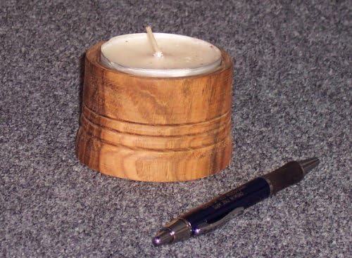 Vermont Bowl Mill Hand-crafted Butternut Tea Light and Base