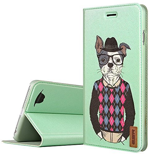iPhone 6 Plus Case, ESR Illustrators Series Protective Case Wallet [Multi-Stand View Angles] Flip Cover Folio Case for 5.5 inches iPhone 6 Plus(Mr.Wow)