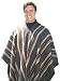 Handmade Pure Alpaca Poncho for Men - Tahoe Stripes