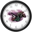 Colorado Icons - Dinosaur Skeleton, Mountains, Rive, Pine Tree Branch and Cone - American Theme Wall Clock by WatchBuddy Timepieces (Black Frame)