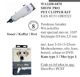 Wahl / Moser Profi Hundeschermaschine Show Pro, für Dauerbetrieb geeignet, leise + stark, viel Zubehör: 4 Aufsteckkämme, Schere, Kamm, Koffer etc. Ein echter Bestseller!