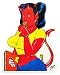 COOP School Girl Devil Decal Sticker
