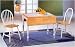 Solid Natural/White Drop Leaf Farm Table