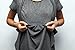sofsy Soft-Touch Rayon Blend Tie Front Nursing Maternity Fashion Top (Small, Charcoal)
