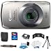 Canon PowerShot ELPH 500 HS 12 MP CMOS Digital Camera with Full HD Video and Ultra Wide Angle Lens (Silver) + 8GB Deluxe Accessory Kit