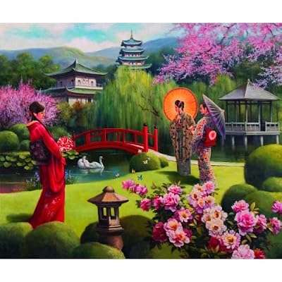The Red Bridge 550pc Jigsaw Puzzle by TC Chiu