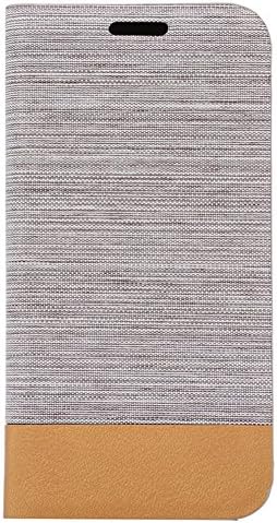 Galaxy S7 Case - Ruilida Canvas Cowboy Leather Case Flip Wallet Phone Bag Soft TPU Cover For Samsung Galaxy S7(Grey)