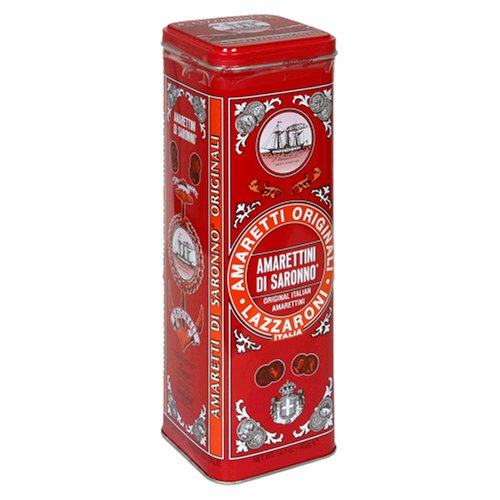 Lazzaroni Amarettini Cookies, Tall Party Tin, 14-Ounce Tin (Pack of 2) by Lazzaroni