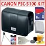 Canon PSC-5100 Semi-Hard Leather Case for the PowerShot G10 & G11 + 8GB SD Card + NB7L Battery + Accessory Kit