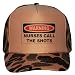 NURSES CALL THE SHOTS Adult Brown Camo Mesh Back Hat / Baseball Cap