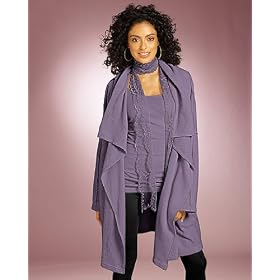 Fleece oversized ruffle coat by Newport News