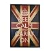 Keep Calm and Carry On Union Jack Poster Print Black Frame 17" x 24" Ready To Hang Art, Wall Mounted