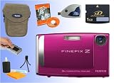 Fuji Finepix Z10FD (Hot Pink) Digital Camera Kit 1GB xD Picture Card + Reader + Case + Screen Guard + Mini Tripod & More!