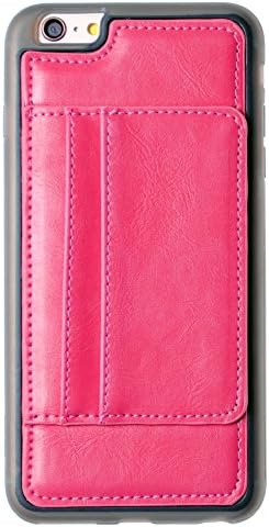 iPhone 6/6S Plus Case, [Wallet Case] SMALL COLOR® [KICKSTAND] Slim Protective Wallet Cover Case with Stand Feature and Credit Card ID Holders Case for Apple iPhone 6/6S Plus (5.5) (pink)