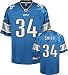 Kevin Smith Jersey: Reebok 2009 Blue Replica #34 Detroit Lions Jersey - Large
