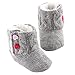 Voberry? Baby Girls Knit Soft Fur Winter Warm Snow Boots Heart Button Crib Shoes (6-12 months)