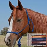 PNW Select 1/4 Charity Rope Horse Halter - Royal Blue for Colby's Army