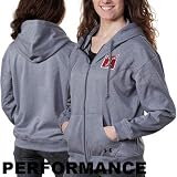 NCAA Under Armour Temple Owls Ladies Ash Campus Queen Full Zip Performance Hoodie Sweatshirt
