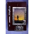 Fisherman Desk Set Including Letter Opener, Business Card Holder and 3� X 5 Picture/photo Frame