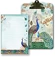 Punch Studio Royal Peacock Clip Board & Note Pad