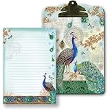Punch Studio Royal Peacock Clip Board & Note Pad