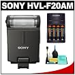 Sony Alpha HVL-F20AM Flash + Batteries and Charger Kit for DSLR A33, A35, A55, A290, A390, A230, A550, A560, A580, A850 Digital SLR Cameras