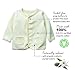 DORDOR & GORGOR Organic Baby Cardigan Top, Dye Free, 100% Cotton (0-3 Months, Beige)