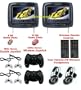 New Black Pair Headrest 9" LCD Car Monitors with Region Free DVD player 2 Wireless Dual Channel Headphones Sony Laser USB SD Inc. 32 Bit Game and 2 Wireless game controllers!