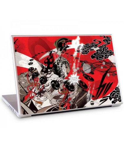 15" PC Laptop, MacBook Pro & PowerBook Skin Fuzin Raizin by Aya Kato GelaSkin Adhesive Cover 