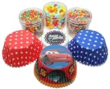 Disney Cars Cupcake Kit by Crispie Sweets - Sprinkles and Baking Cups Set