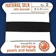 Griffin Silk Beading Stringing Cord & Needle Black Sz 2