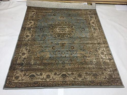 Dim Blue Beige Medallion 5x7 Distressed Vintage STYLE Overdyed Paisley Classic Rug Kashmir Traditional Classic Area Rug