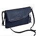 BMC Chic Faux Leather Zippered Foldover Shoulder Bag with Tassel Accessory