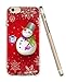 iPhone 6S Back Case, Ukase Snowman on Red Background for 4.7 inch Apple Phone 6 (2014 Version) / Apple Phone 6S (2015 Version)