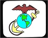 Mouse Pad with military, navy, Dover Collection, world, anchor, earth, bird, globe, insignia, medal
