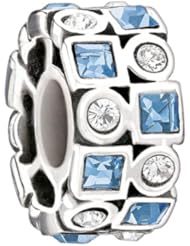 Chamilia Charm "Stepping Stones" Periwinkle Swarovski