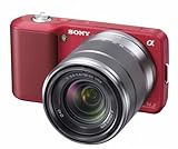 Sony NEX-3KR Systemkamera (14 Megapixel, Live View, HD Videoaufnahme) Kit rot inkl. 18-55mm Objektiv