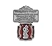 Silver Tone and Red Enamel Saint Florian Visor Clip with Firefighterâ€™s Prayer